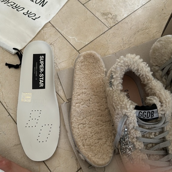 SUPER STAR SHEARLING GLITTER SNEAKS SIZE 8/38 - Picture 7 of 8